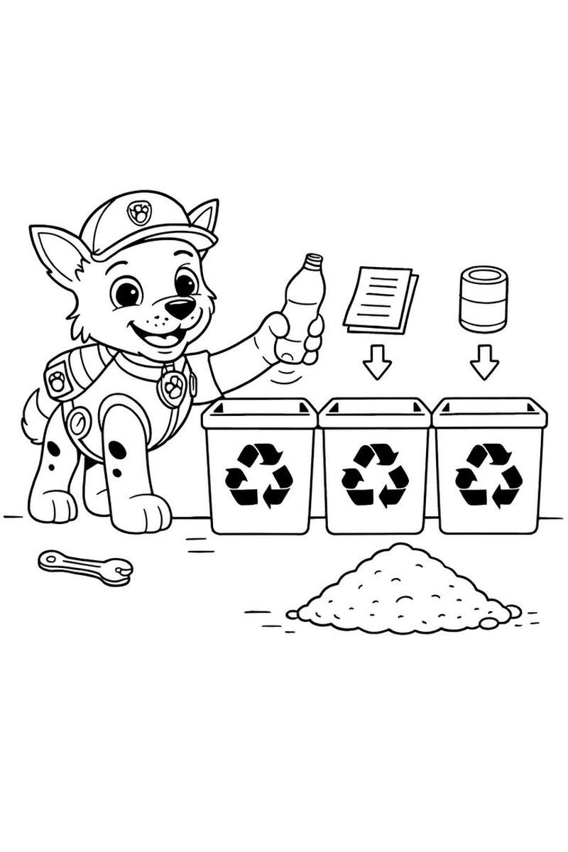 Hình vẽ tranh tô màu Paw Patrol cho bé