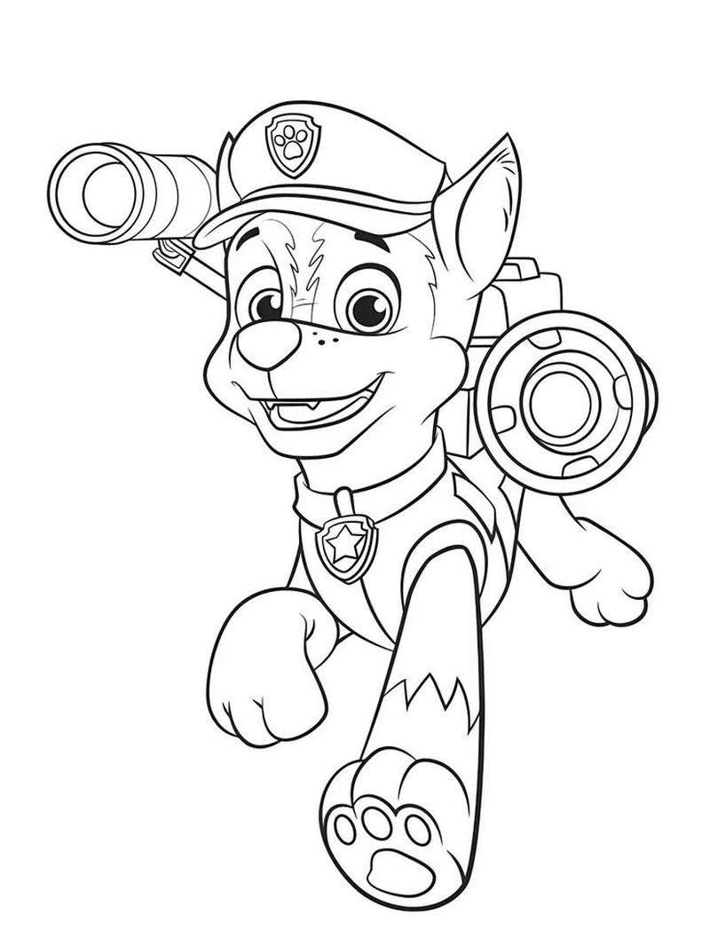 Mẫu tranh tô màu Paw Patrol dễ in