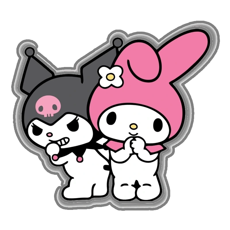 Nhãn dán kuromi cute với tạo hình nhỏ xinh đáng yêu