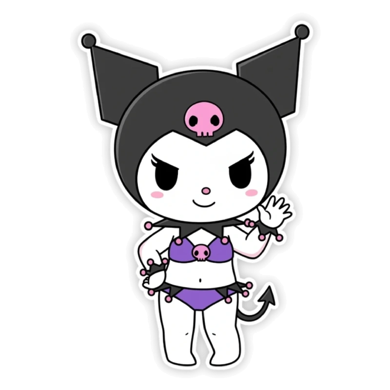 Nhãn dán kuromi dễ thương phù hợp trang trí điện thoại