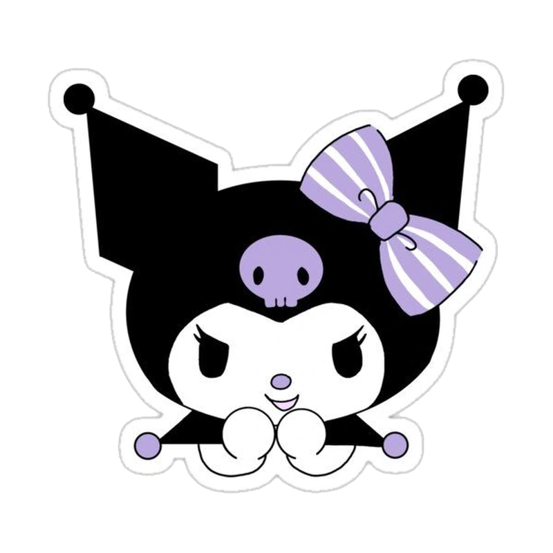 Nhãn dán kuromi dễ thương với phong cách ngộ nghĩnh