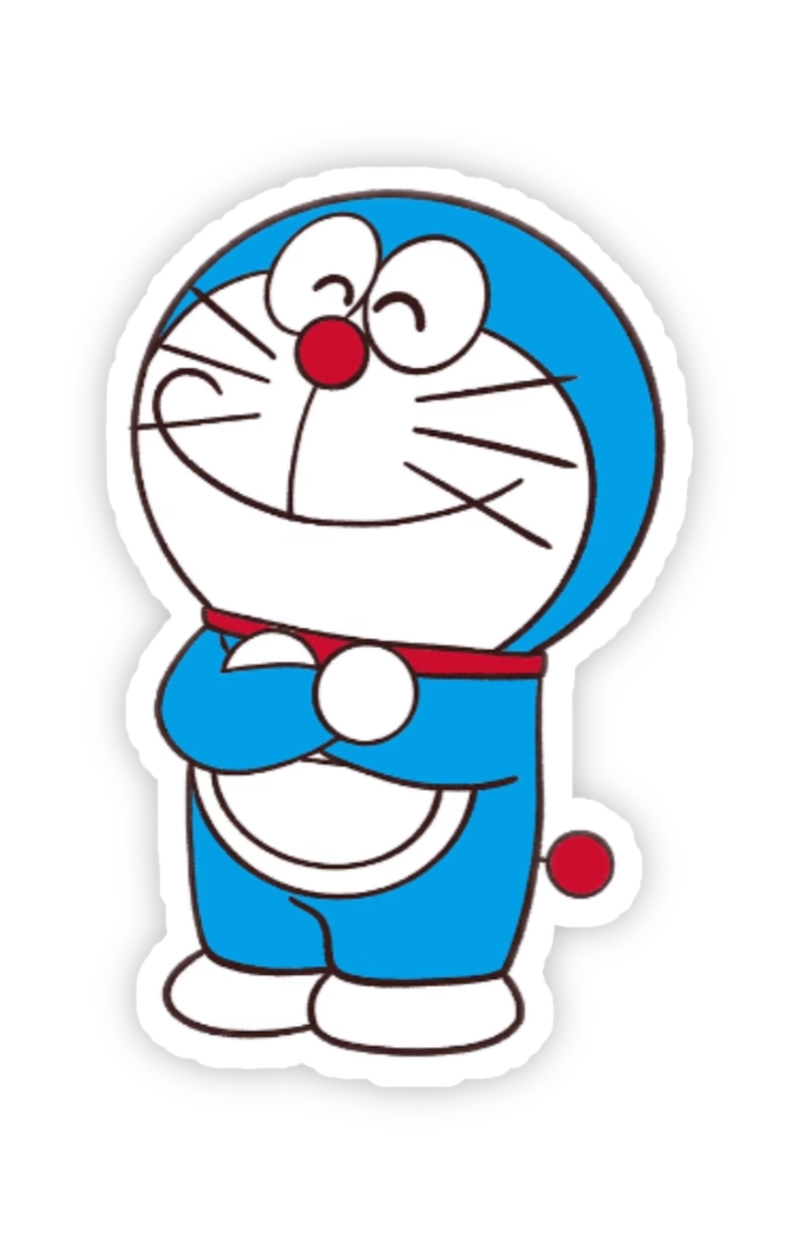 Sticker doraemon khoanh tay tạo dáng cực yêu