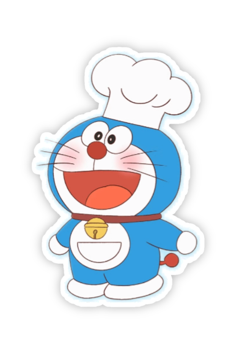 Sticker doraemon phong cách dễ thương tinh nghịch