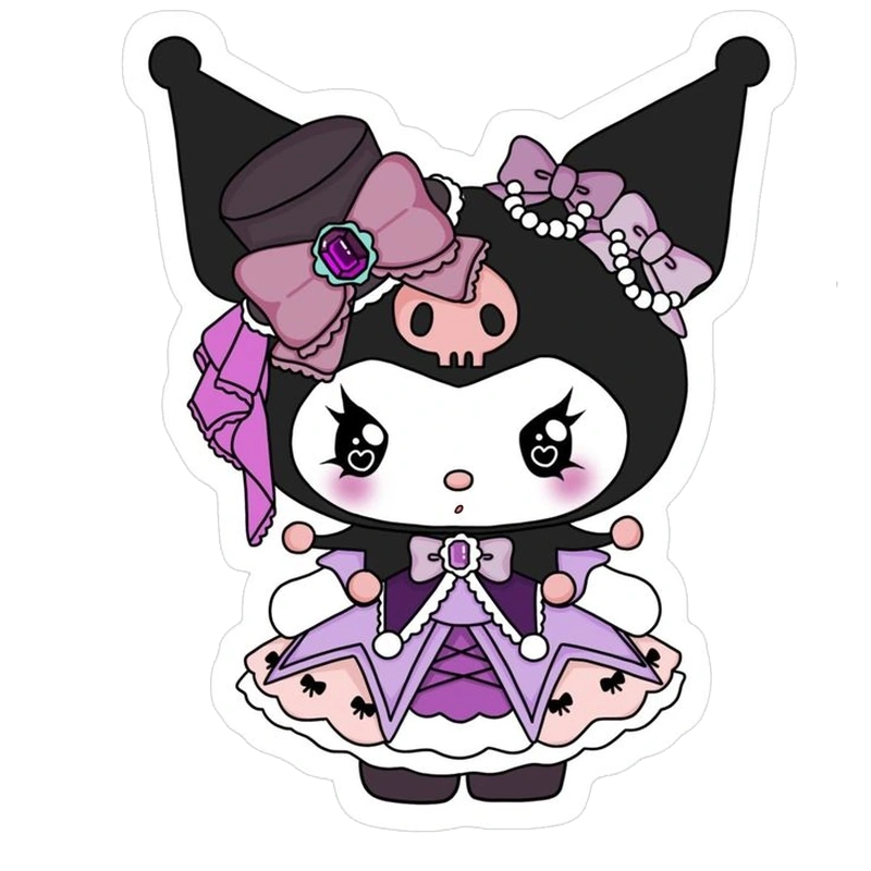 Sticker kuromi chibi với phong cách dễ thương nổi bật