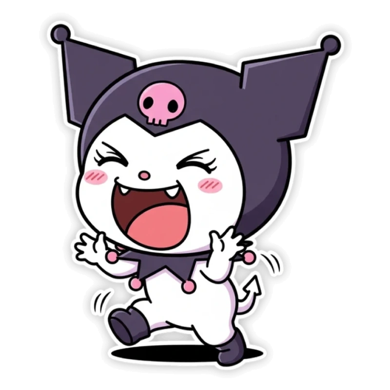 Sticker kuromi cute với biểu cảm đáng yêu hài hước