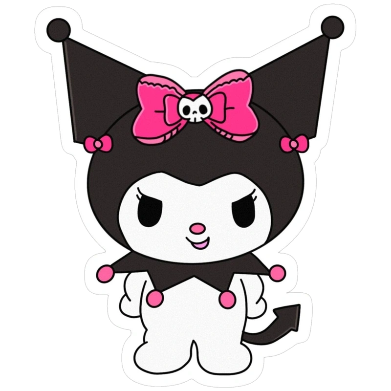 Sticker kuromi đáng yêu với phong cách cá tính nhẹ