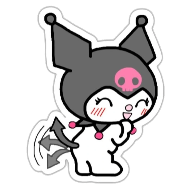 Sử dụng sticker kuromi trang trí thiết bị cá nhân