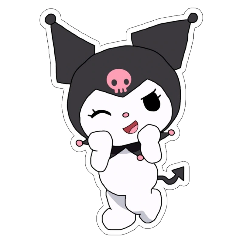 Tạo hình kuromi cute với phong cách hoạt hình cá tính