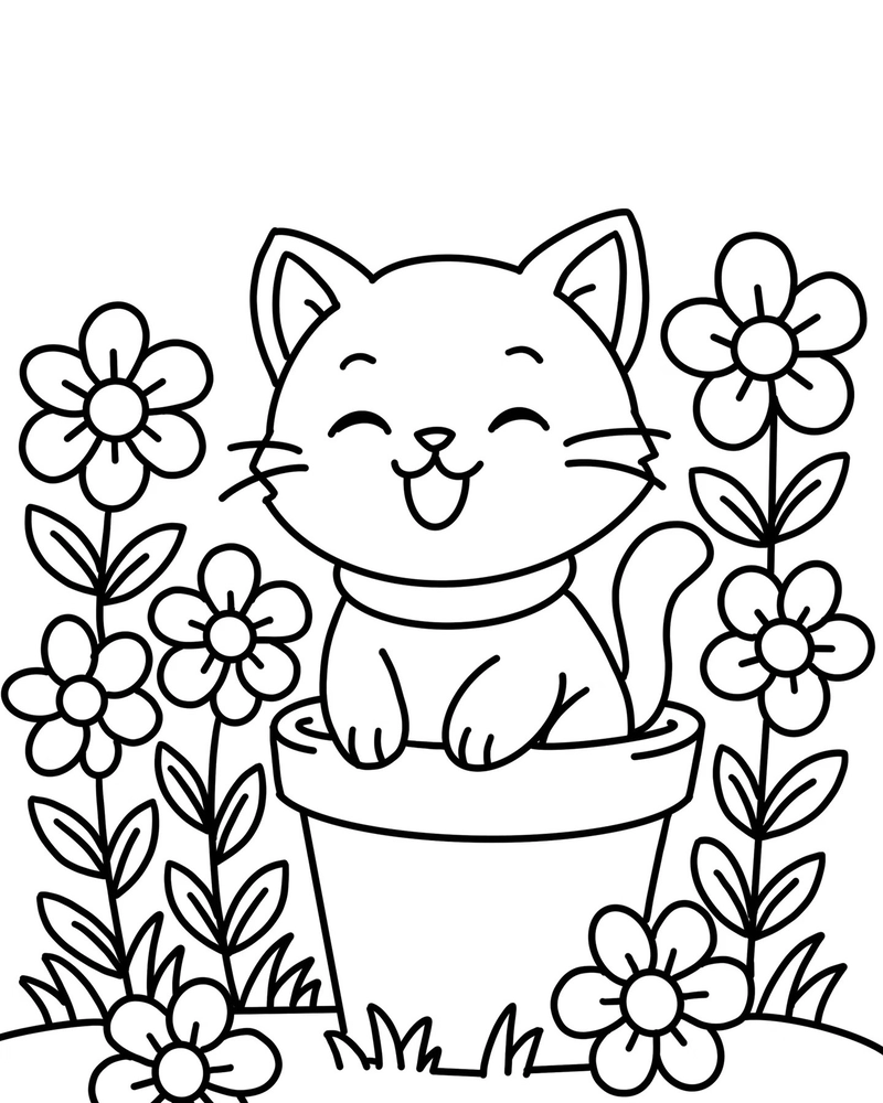 Tranh con mèo dễ thương biểu cảm đáng yêu gần gũi