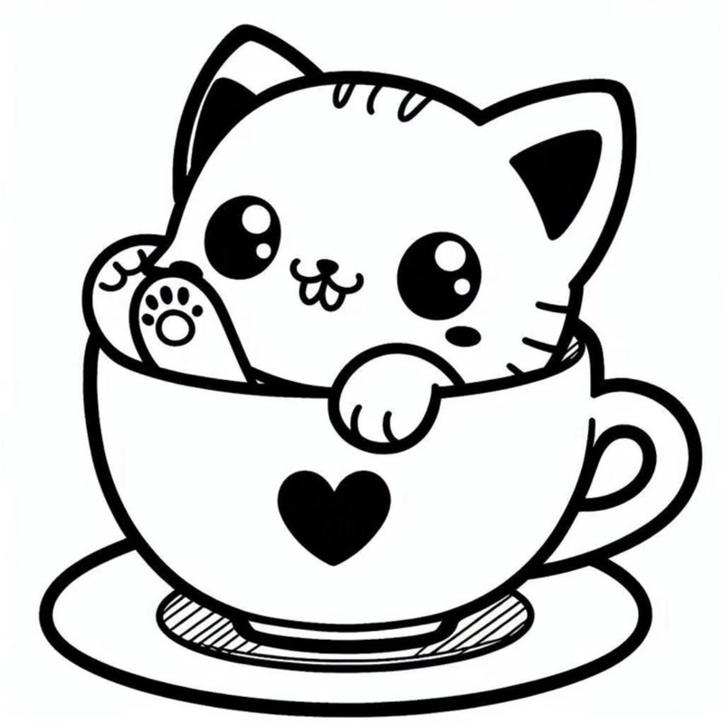 Tranh con mèo dễ thương đang nhìn lên tò mò