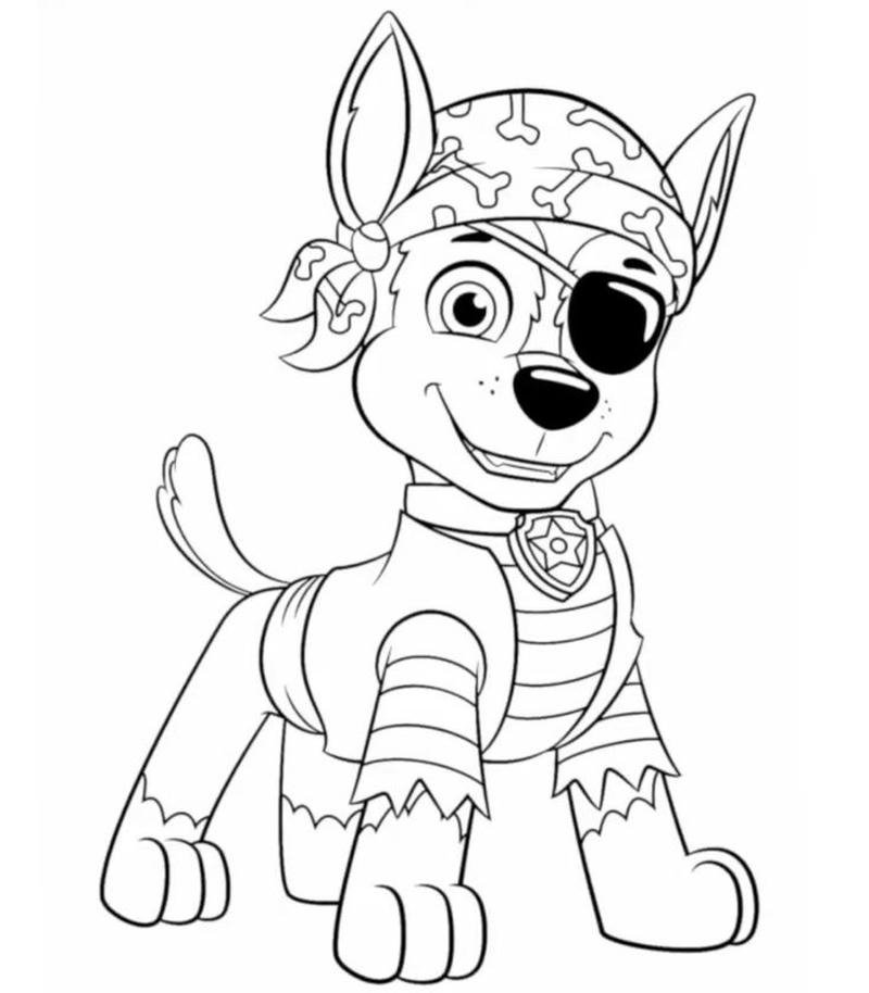Tranh tô màu Paw Patrol phong cách hoạt hình