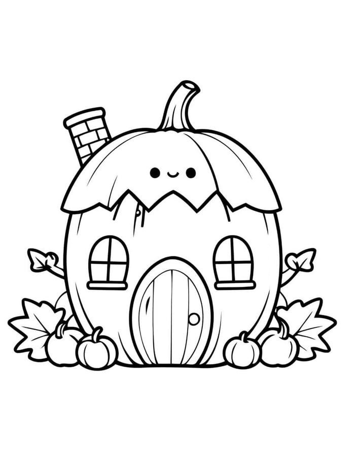 Tranh tô màu quả bí hallowen cho thiếu nhi