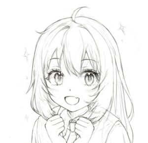 Tranh vẽ anime cute sinh động tự nhiên