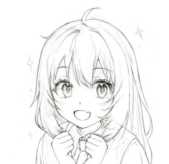 Tranh vẽ anime cute sinh động tự nhiên