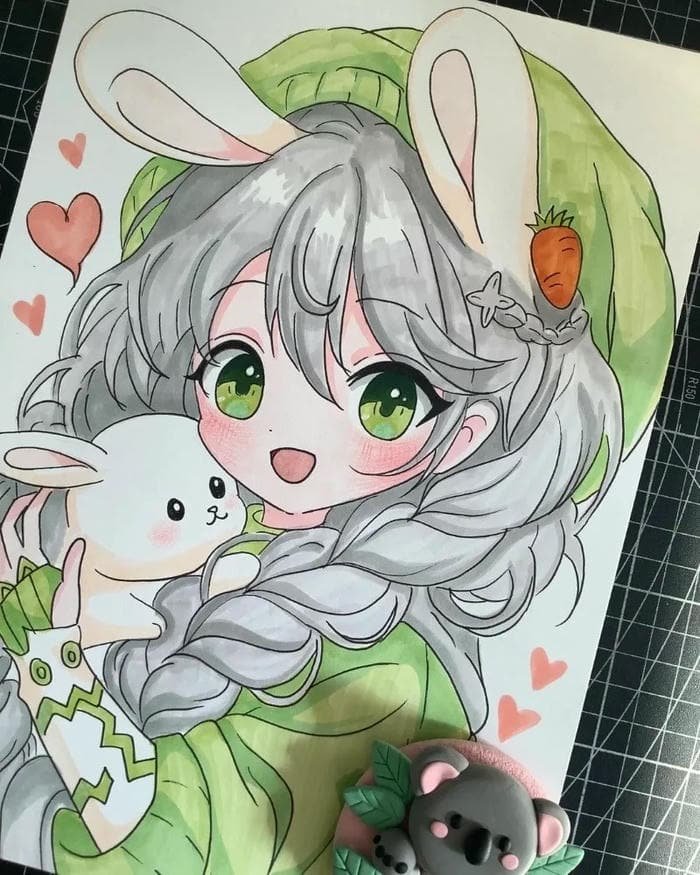 Tranh vẽ phong cách anime cute ngọt ngào