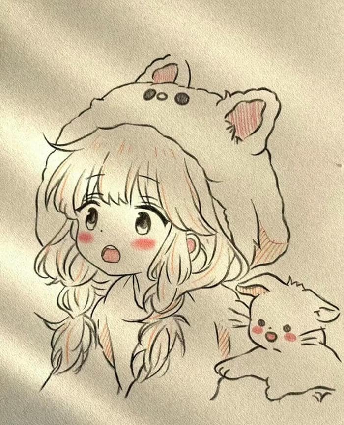 Vẽ anime cute chibi tinh nghịch