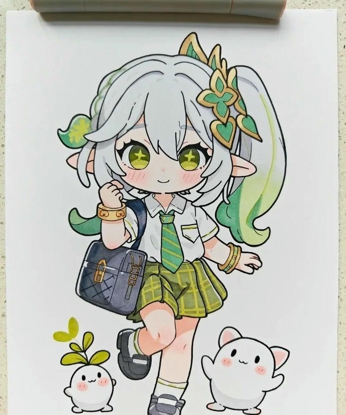 Vẽ tranh anime cute dễ thương sinh động