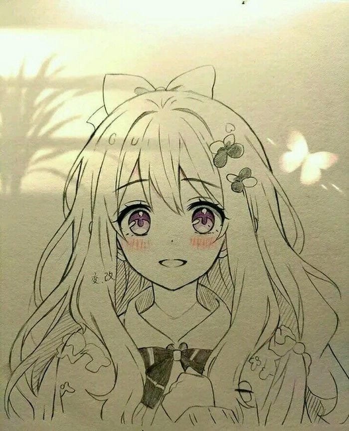 Vẽ tranh anime cute phong cách dễ thương