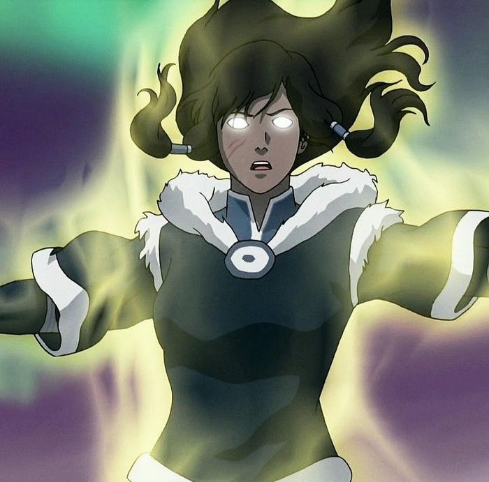 ảnh avatar Korra mắt xanh lam sáng rõ