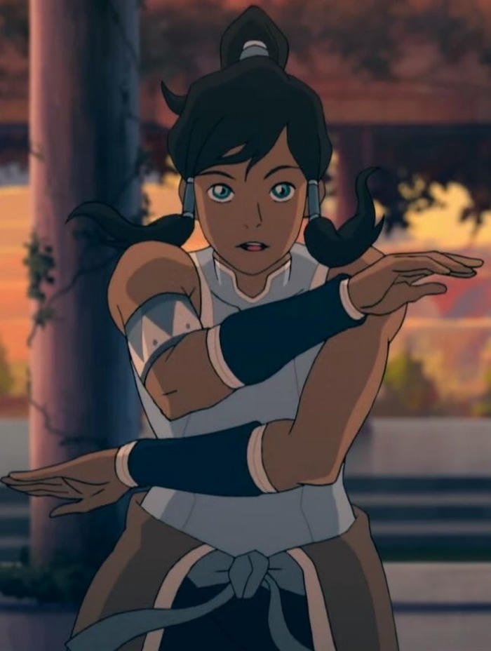 ảnh avatar Korra môi mím chặt kiên định