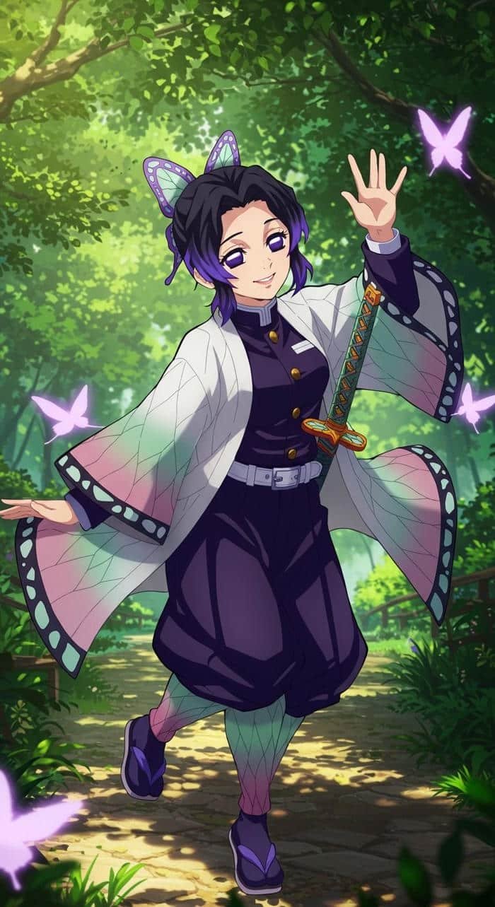 ảnh avatar shinobu biểu cảm vui vẻ