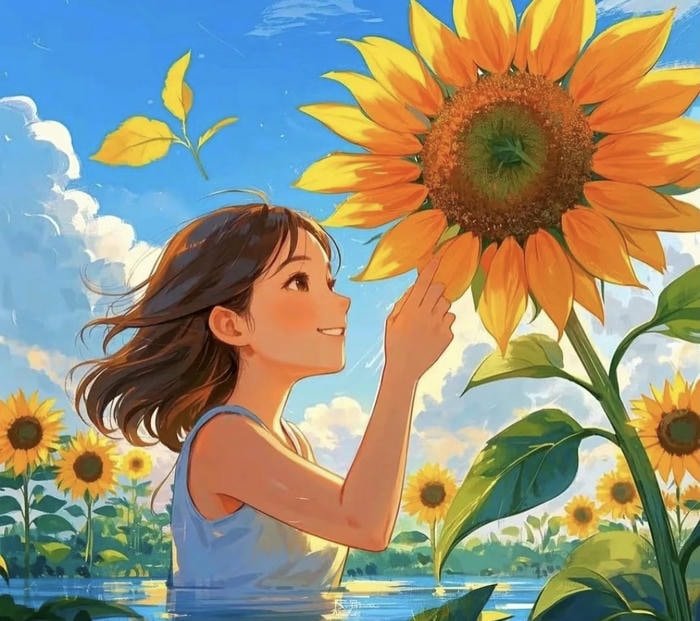 avatar hoa hướng dương nhẹ nhàng