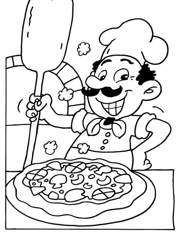 bức ảnh hình ảnh tranh tô màu bánh pizza nóng hổi