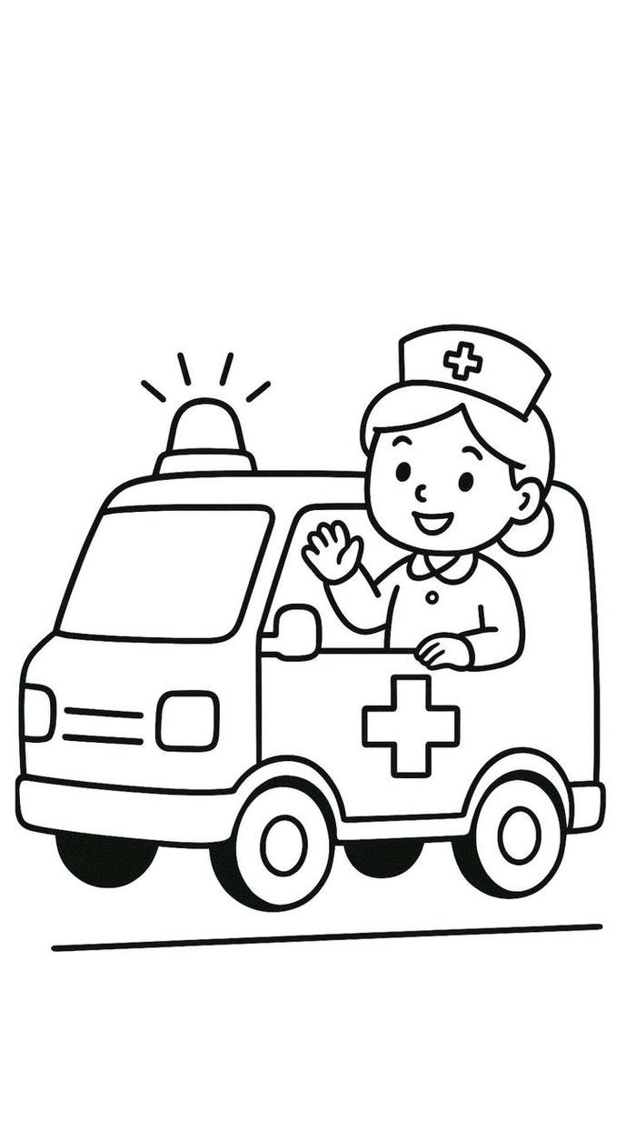 bức ảnh tranh tô màu bác sĩ làm việc chăm chỉ