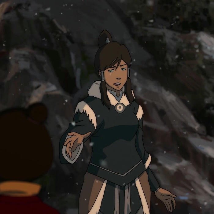 hình ảnh avatar Korra nền trời bắc cực