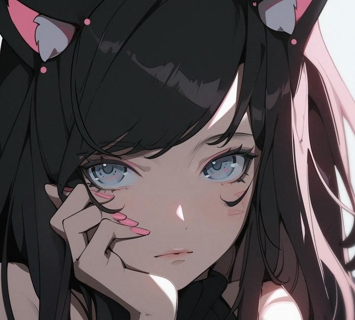 hình avatar anime cool mắt xám đậm