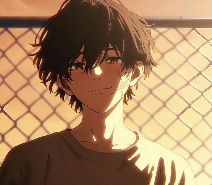 hình avatar anime cool tóc đen bóng