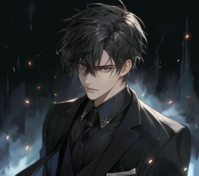 hình avatar anime cool tóc đen ngắn
