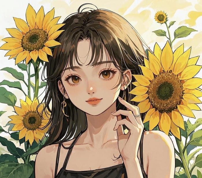 hình avatar hoa hướng dương tự nhiên