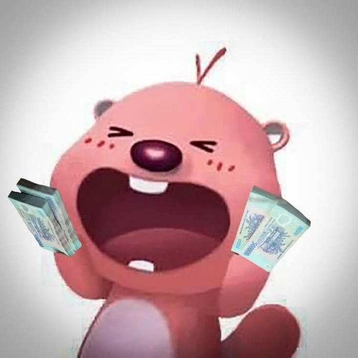 tấm ảnh avatar loopy 2 tay cầm tiền