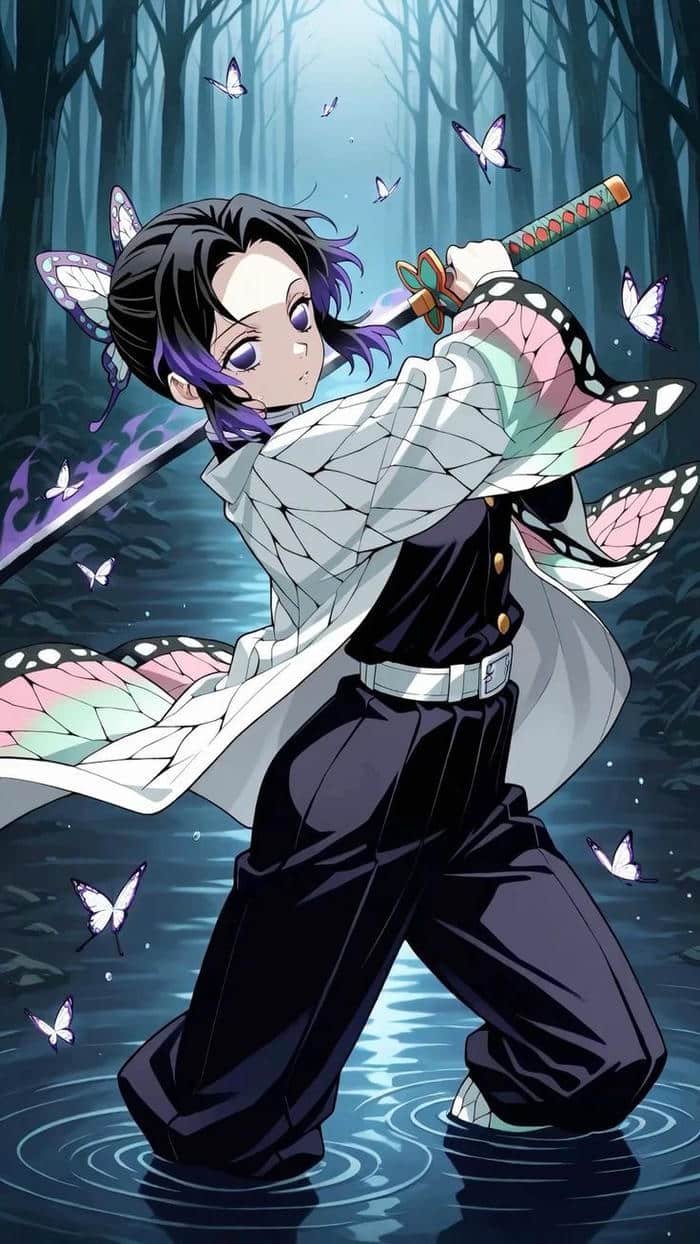 tấm ảnh avatar shinobu cầm kiếm