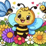 tranh vẽ con ong thumbnail