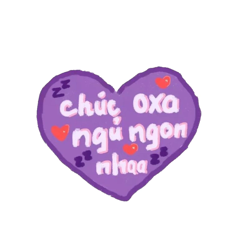Ảnh chat sticker ngủ ngon cùng nhân vật hoạt hình nhỏ