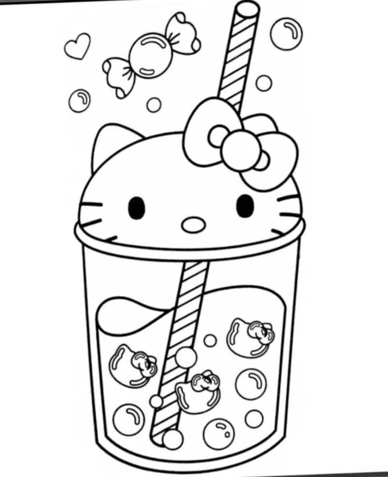 Ảnh minh họa đồ uống ngọt phong cách chibi
