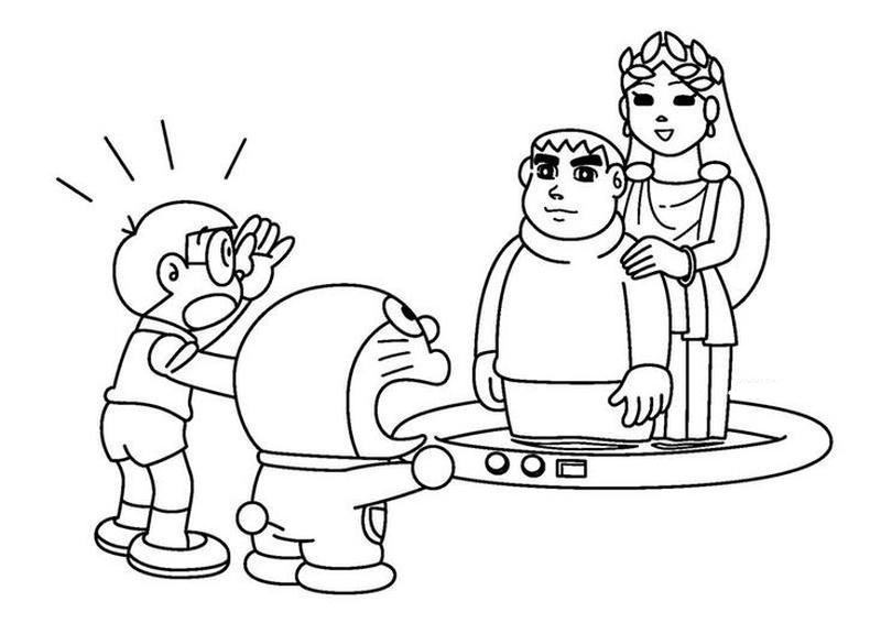 Ảnh phác họa cậu bé Nobita đáng yêu