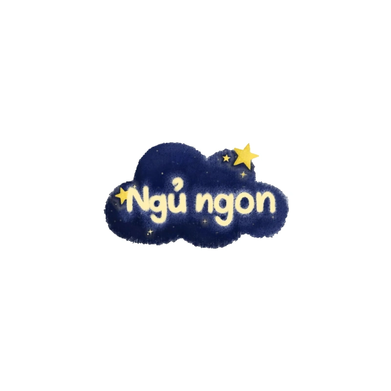 Ảnh sticker ngủ ngon hợp gửi người yêu trước khi ngủ