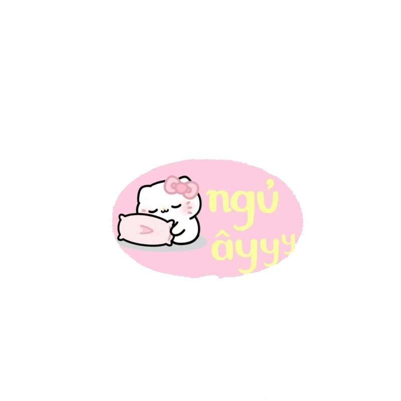 Ảnh sticker ngủ ngon với lời chúc đêm khuya vui nhộn