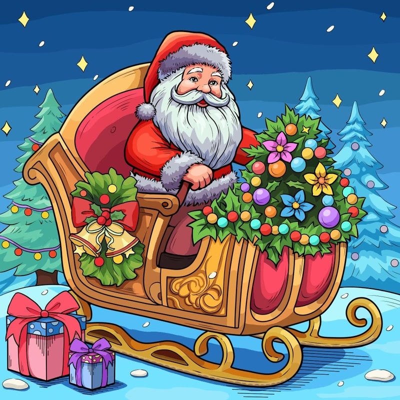 Avatar ông già Noel mang nét vui vẻ đặc trưng