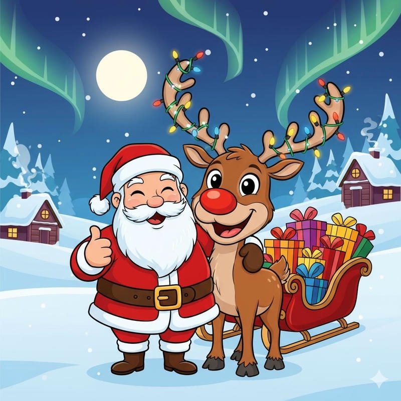 Avatar ông già Noel phong cách đơn giản dễ nhìn