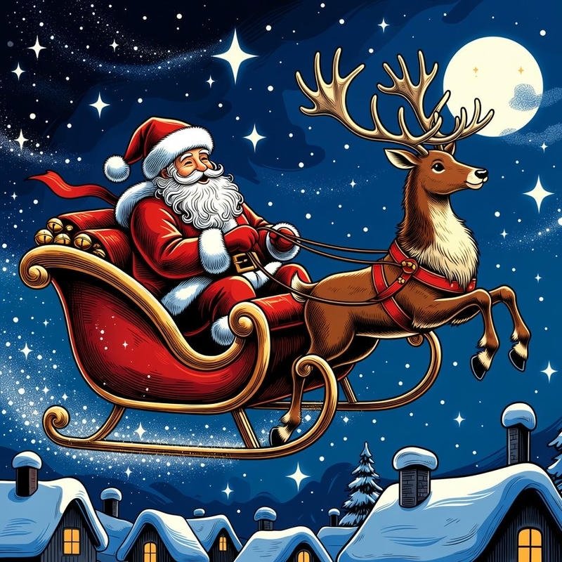 Avatar ông già Noel thể hiện sự vui vẻ ấm áp