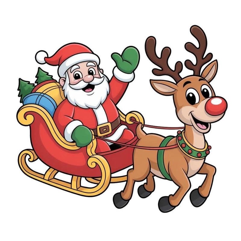 Avatar ông già Noel với biểu cảm thân thiện gần gũi