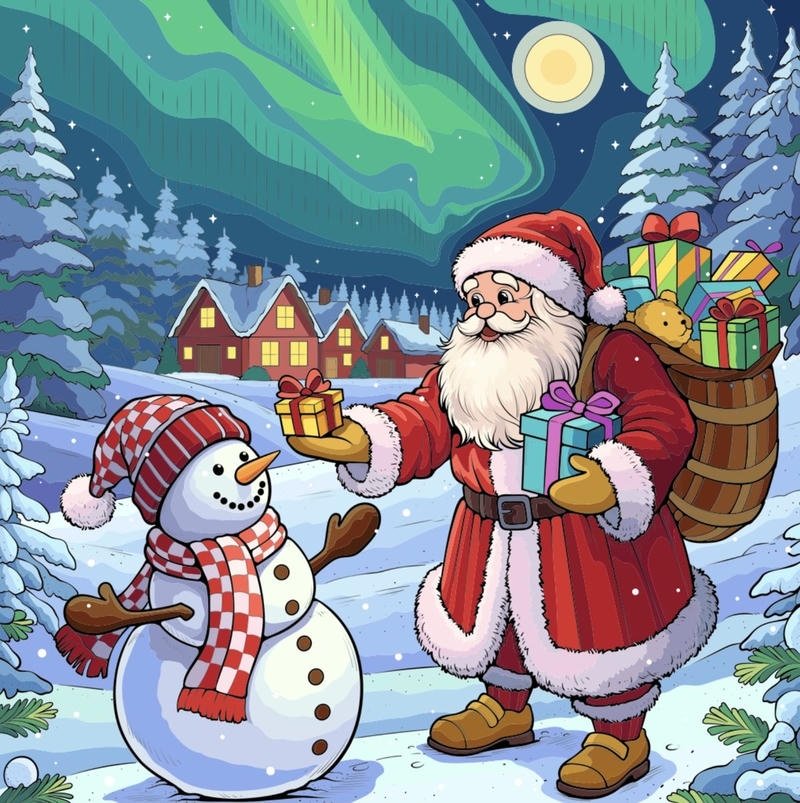 Avatar ông già Noel với biểu cảm tươi sáng