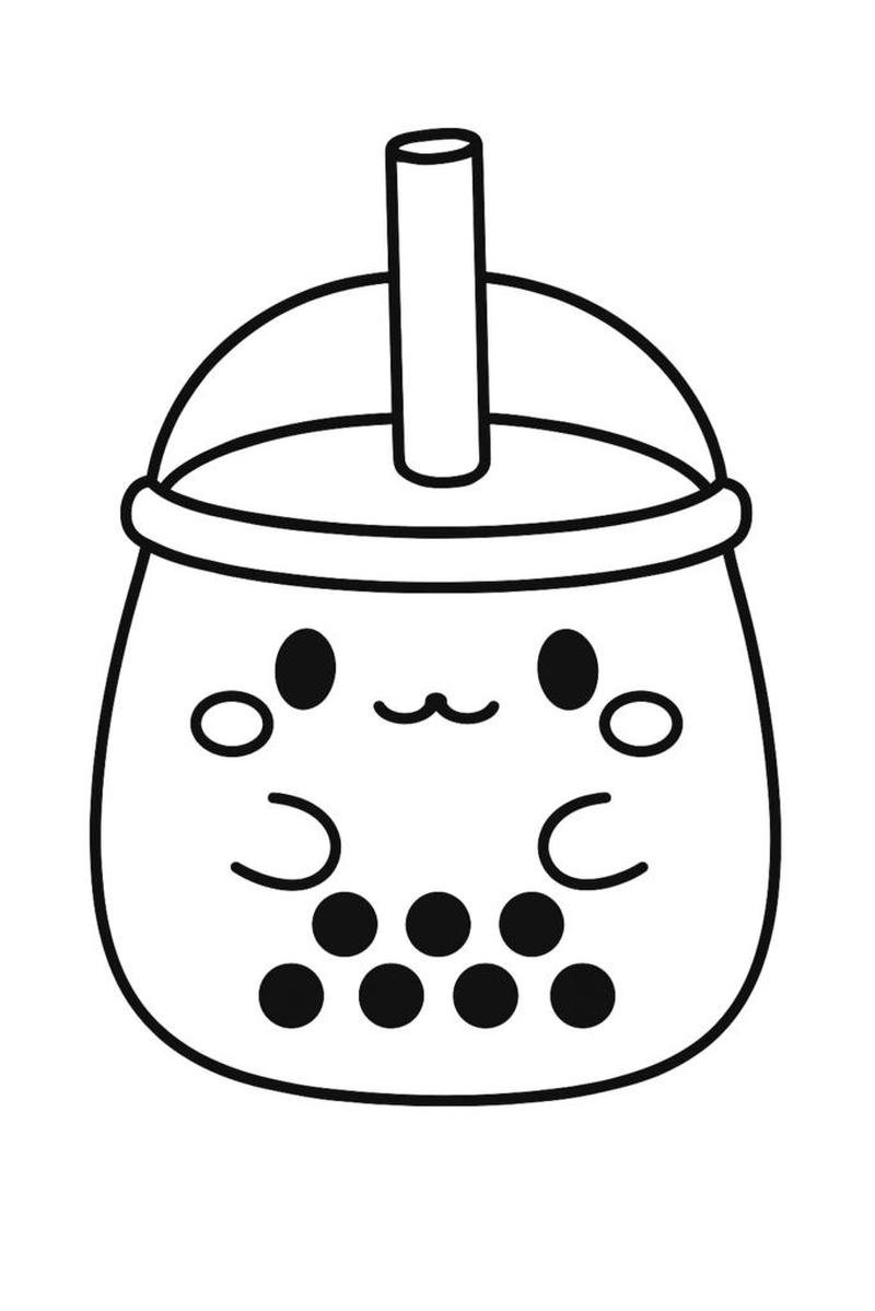 Bức hoạ trà sữa ngộ nghĩnh
