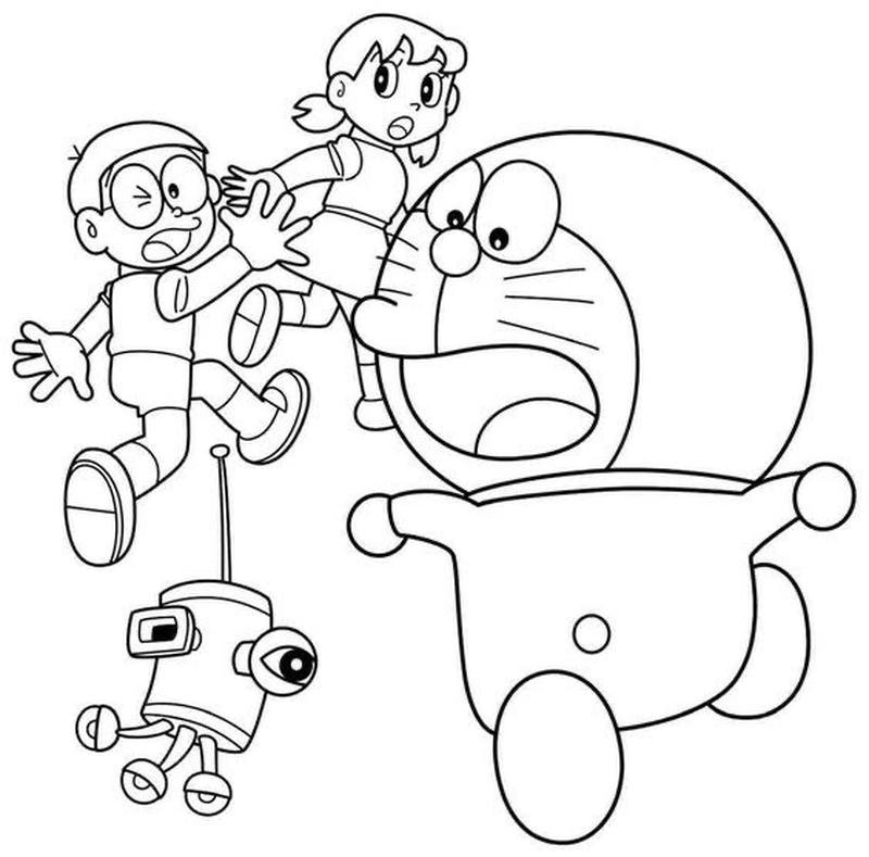 Bức vẽ Nobita cười tươi phong cách cartoon