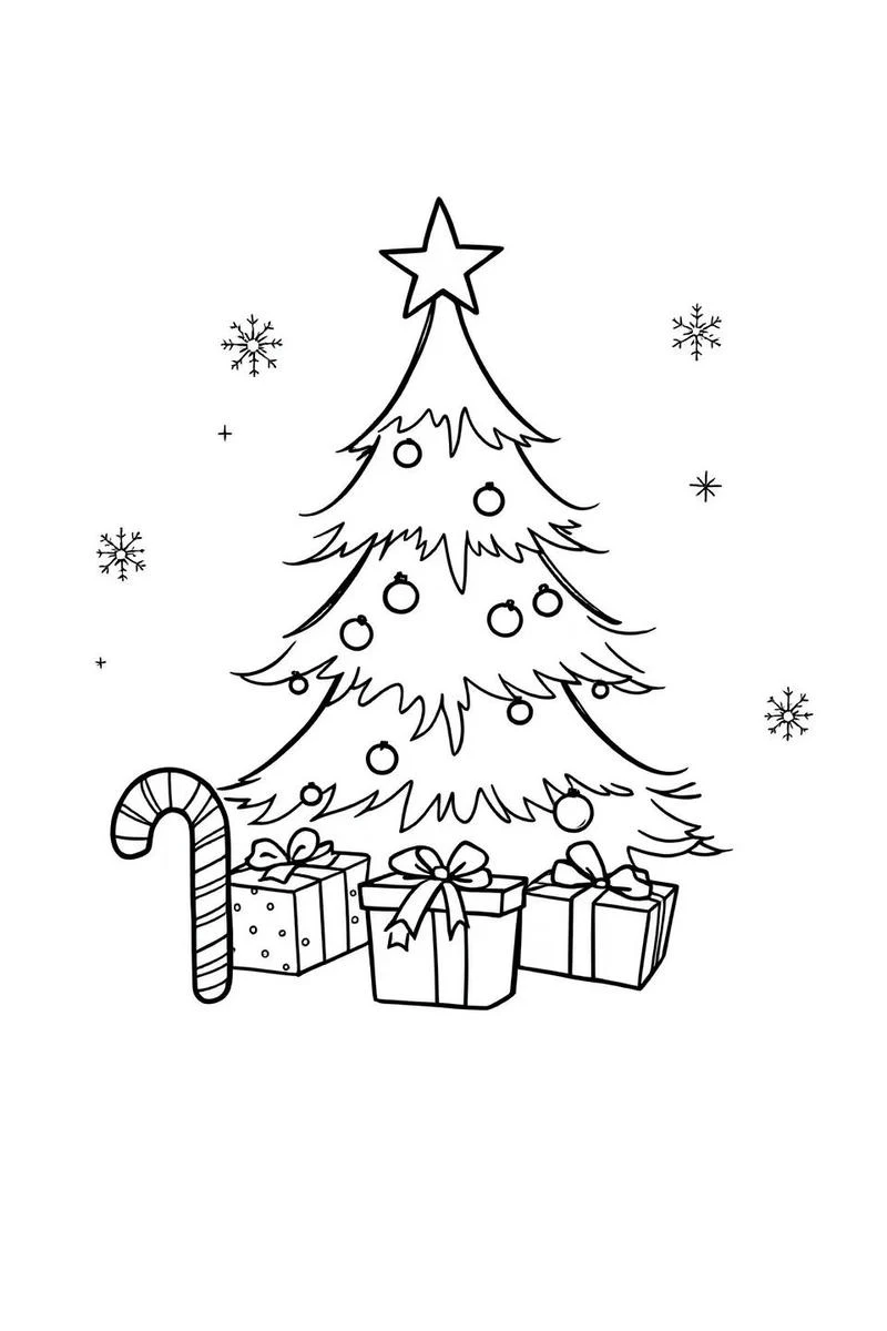 Cây thông Noel với cành lá xếp tầng đẹp