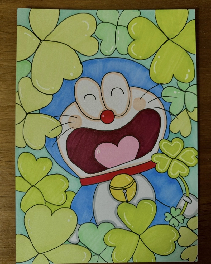 Hình Doraemon với biểu cảm đáng yêu và vui vẻ